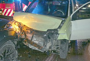 Tarnowskie Góry. Zasnął za kierownicą, czołowe zderzenie