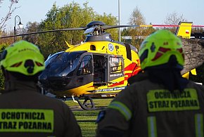 Powiat tarnogórski. Wypadek w ośrodku jeździeckim. Lądowało LPR