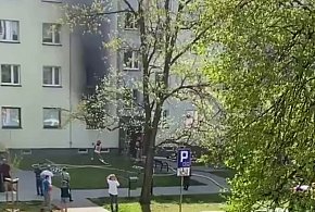 Poranny pożar mieszkania przy ul. Donieckiej w Tarnowskich Górach