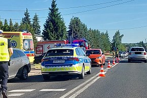 Zderzenie trzech osobówek na Bytomskiej