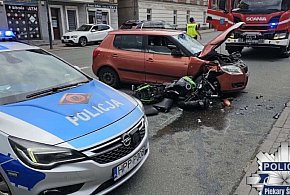 Piekary. Wypadek z udziałem motocyklisty. Policja apeluje o ostrożność