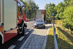Były utrudnienia na DK 11. Pożar samochodu ciężarowego