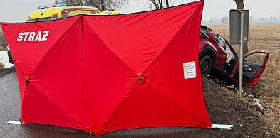 Wypadek w powiecie tarnogórskim. Nie żyje 68-latek