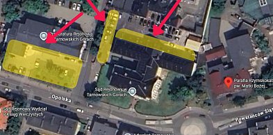 Tarnowskie Góry. Sąd, prokuratura, parkingi i kościół