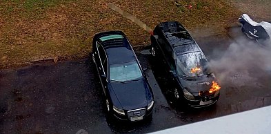 Tarnowskie Góry, Strzybnica. Pożar na osiedlu