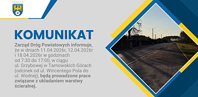 Utrudnienia w ruchu na ul. Grzybowej w Tarnowskich Górach