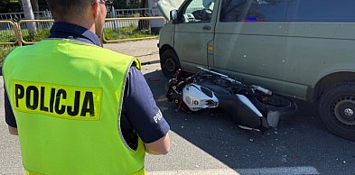 Wypadek w Tarnowskich Górach. Motocyklistę zabrało Lotnicze Pogotowie Ratunkowe