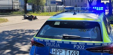 Tarnowskie Góry. Wywrotka na motorowerze, mężczyzna w szpitalu