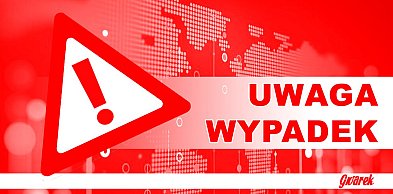 Powiat tarnogórski. Uwaga wypadek. Droga jest całkowicie zablokowana