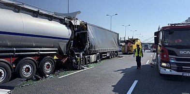 Śmiertelny wypadek na A4. Zderzenie 4 ciężarówek
