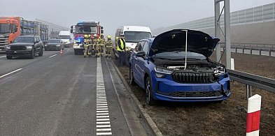 Zderzenie na A1 w Ożarowicach. Na miejscu straż i policja