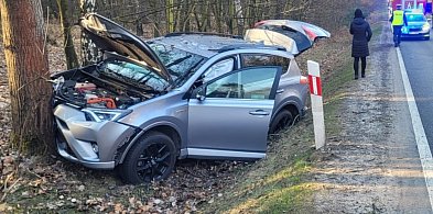 Tarnowskie Góry. Toyota uderzyła w drzewo, 76-latek w szpitalu