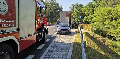 Były utrudnienia na DK 11. Pożar samochodu ciężarowego