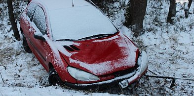 On staranował ogrodzenie, ona wjechała do rowu