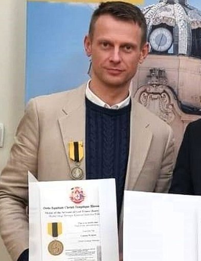 Łukasz Wylężek z Nakła Śląskiego uhonorowany przez templariuszy-66918