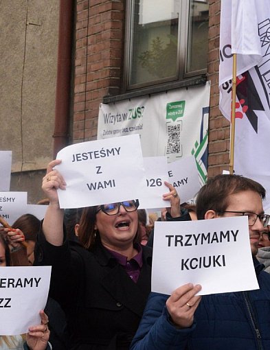 Protest pracowników ZUS. Manifestacja także w Tarnowskich Górach