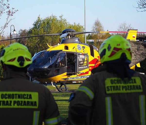 Powiat tarnogórski. Wypadek w ośrodku jeździeckim. Lądowało LPR