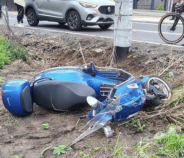 Tarnowskie Góry. Pijany motocyklista na Grzybowej