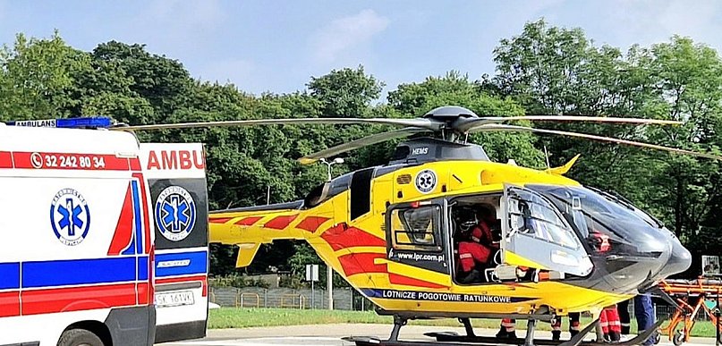 Powiat tarnogórski. Fatalny upadek, wezwano lotnicze pogotowie