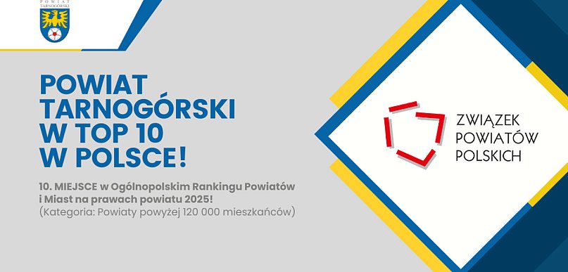 Powiat tarnogórski w TOP 10 najlepszych samorządów w Polsce!