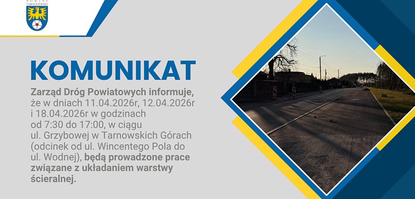 Utrudnienia w ruchu na ul. Grzybowej w Tarnowskich Górach