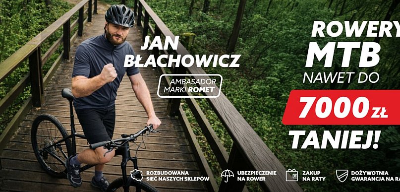 Jan Błachowicz poleca rowery kultowej marki ROMET - wybrane modele do - 50%