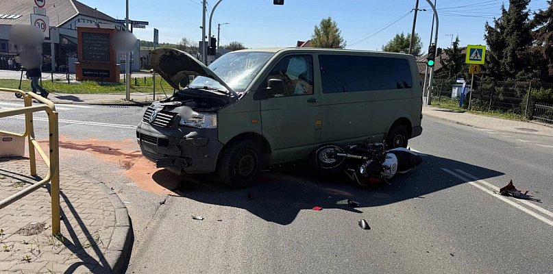Tarnowskie Góry. Uwaga wypadek! Motocyklistę zabrał LPR