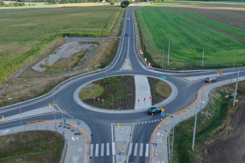 Powiat tarnogórski. Rondo w Boniowicach otwarte