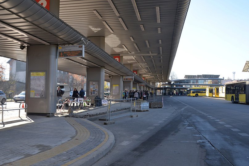 Prace na dworcu autobusowym w Tarnowskich Górach