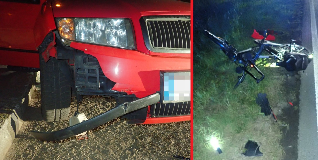 Kierowca skody potrącił rowerzystę i uciekł! Policja z Tarnowskich Gór szuka sprawcy. Fot. Policja Tarnowskie Góry
