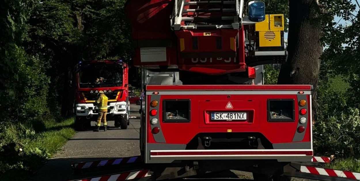 Ul. Reptowska w Ptakowicach jest zablokowana. Fot. Archiwum policji