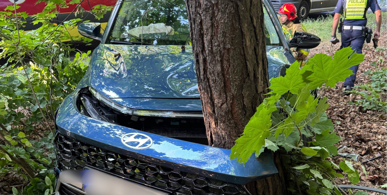 Skutki zaśnięcia za kierownicą. Fot. Archiwum policji