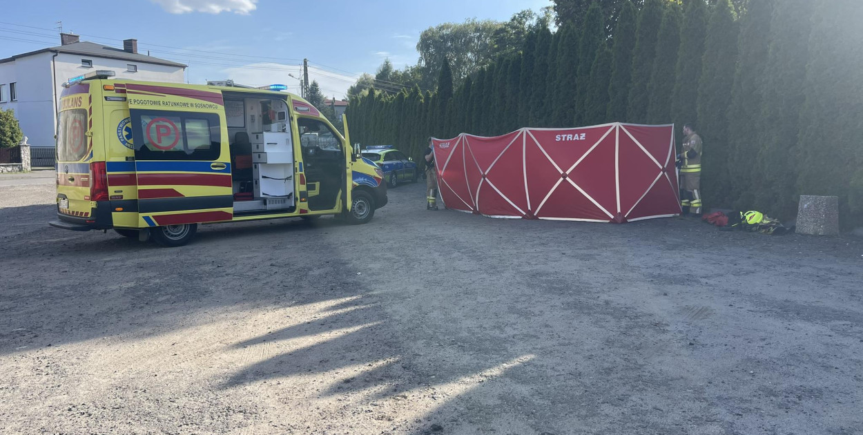 Życia 46-latka nie udało się uratować. Fot. OSP Tąpkowice