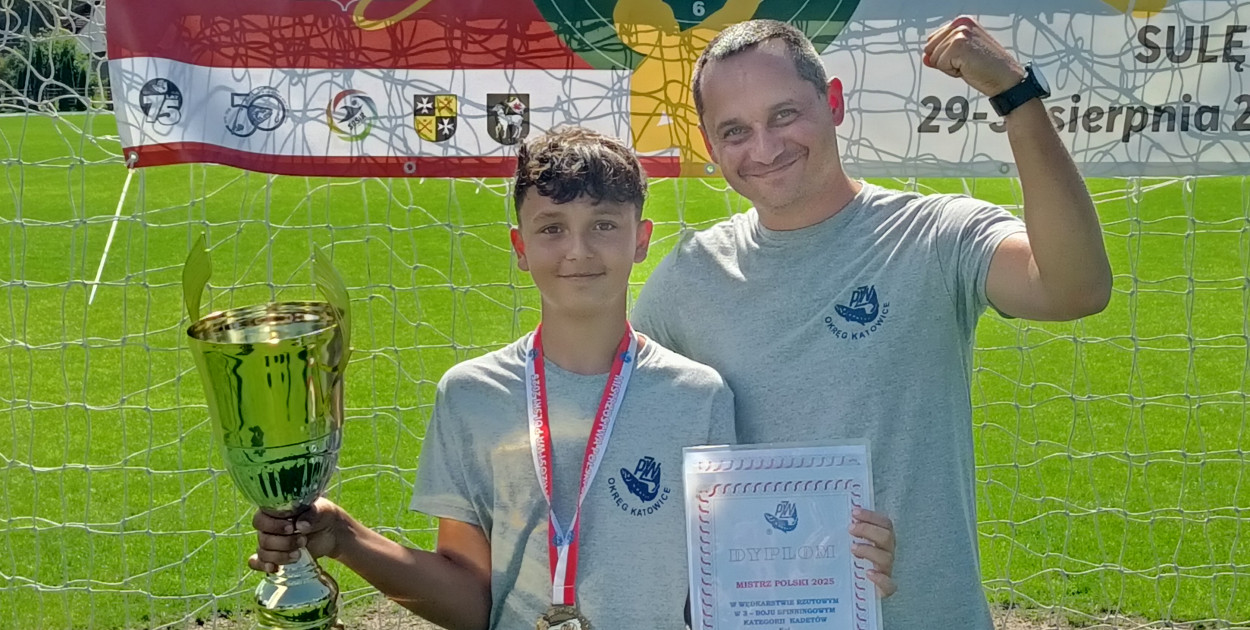 Jakub Karmański, reprezentant koła wędkarskiego nr 108 Gierzyna z Miasteczka Śląskiego, został mistrzem Polski. Fot. Archiwum