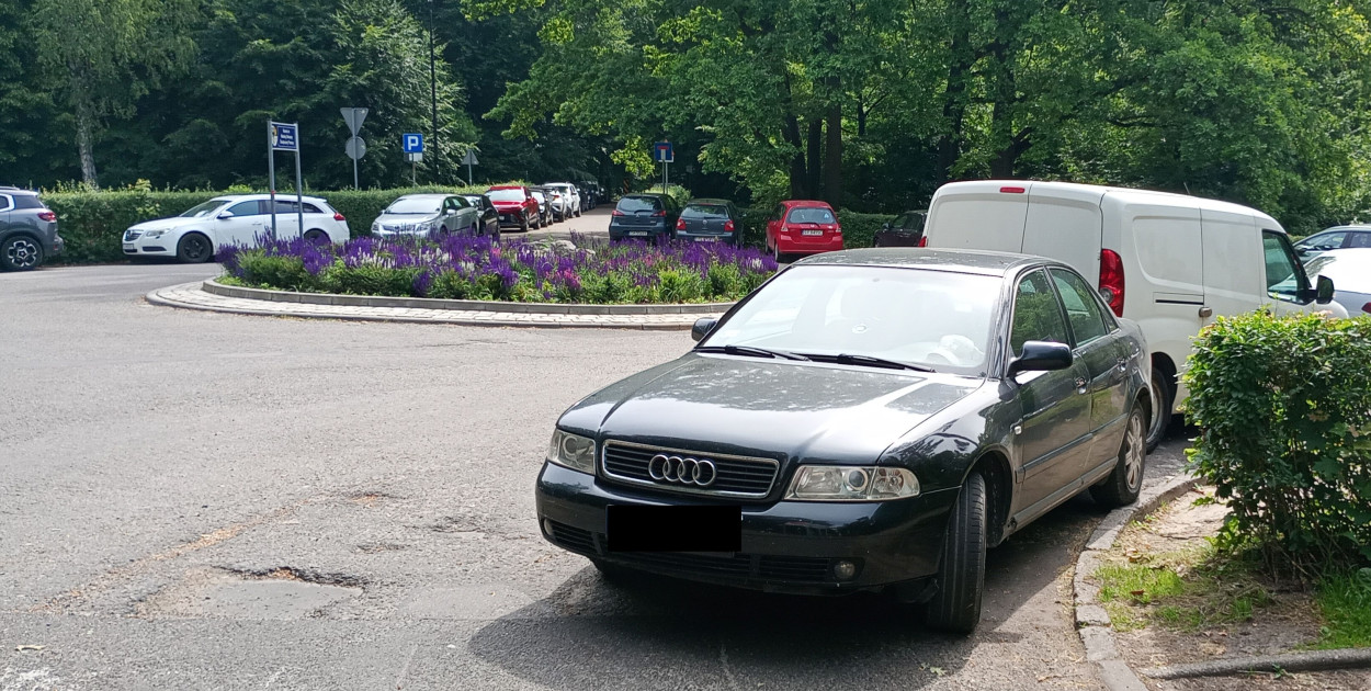 Na rondzie im. WOŚP w parku Repeckim w Tarnowskich Górach notorycznie dochodzi do łamania prawa. Fot. Czytelnik