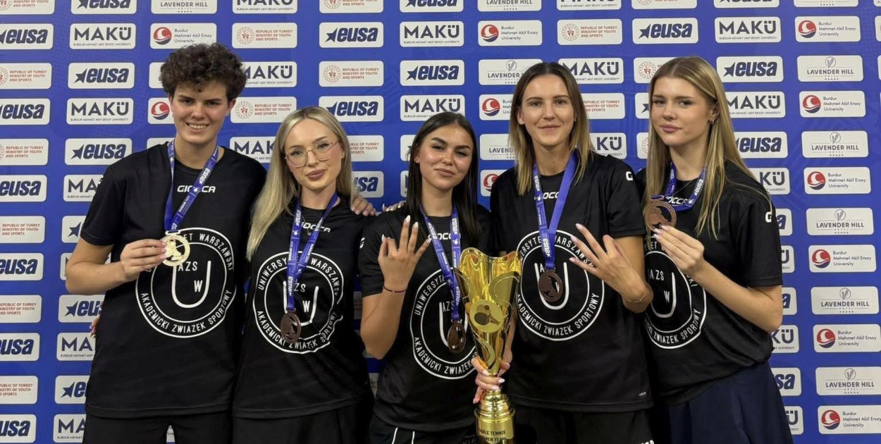 Katarzyna Trochimiuk z MKS Skarbek Tarnowskie Góry wywalczyła brązowy medal podczas Akademickich Mistrzostw Europy w tenisie stołowym. Fot. MKS Skarbek