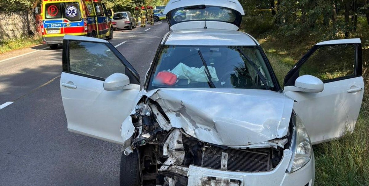 DK 78 jest zablokowana. Fot. Archiwum policji