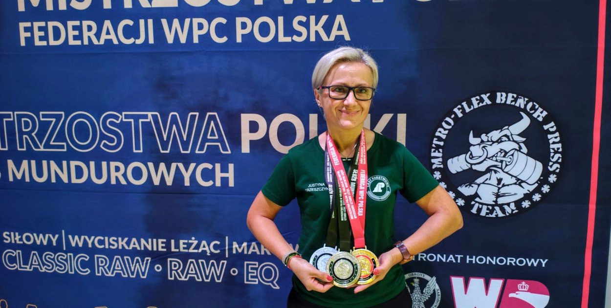 Justyna Grzeszczyk z Nadleśnictwa Świerklaniec zdobyła dwa złote i jeden srebrny medal na Mistrzostwach Polski Służb Mundurowych. Fot. Archiwum Justyny Grzeszczyk