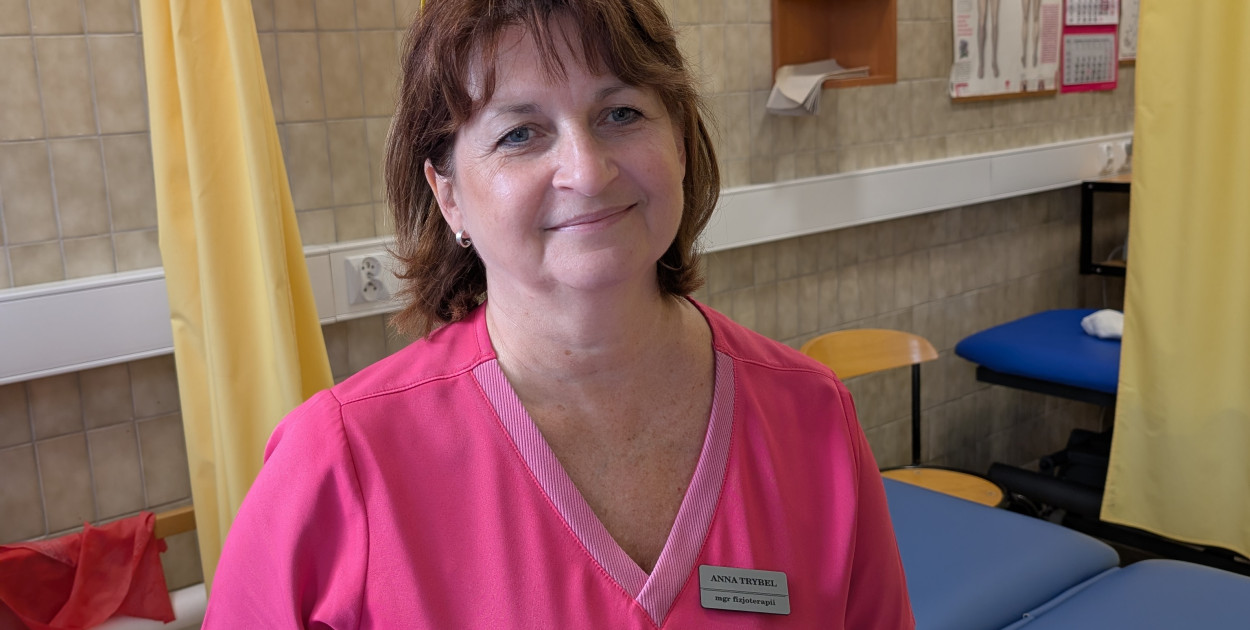 Fizjoterapeutka Anna Trybel pomaga kobietom powrócić do sprawności fizycznej. Fot. Elżbieta Kulińska 