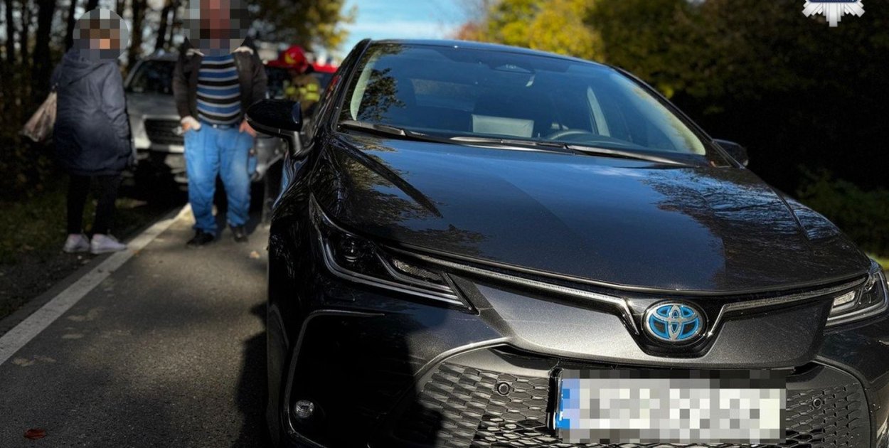 Do zdarzenia doszło na leśnym odcinku DK 78 pomiędzy Tarnowskimi Górami a Bytomiem. Fot. Archiwum policji