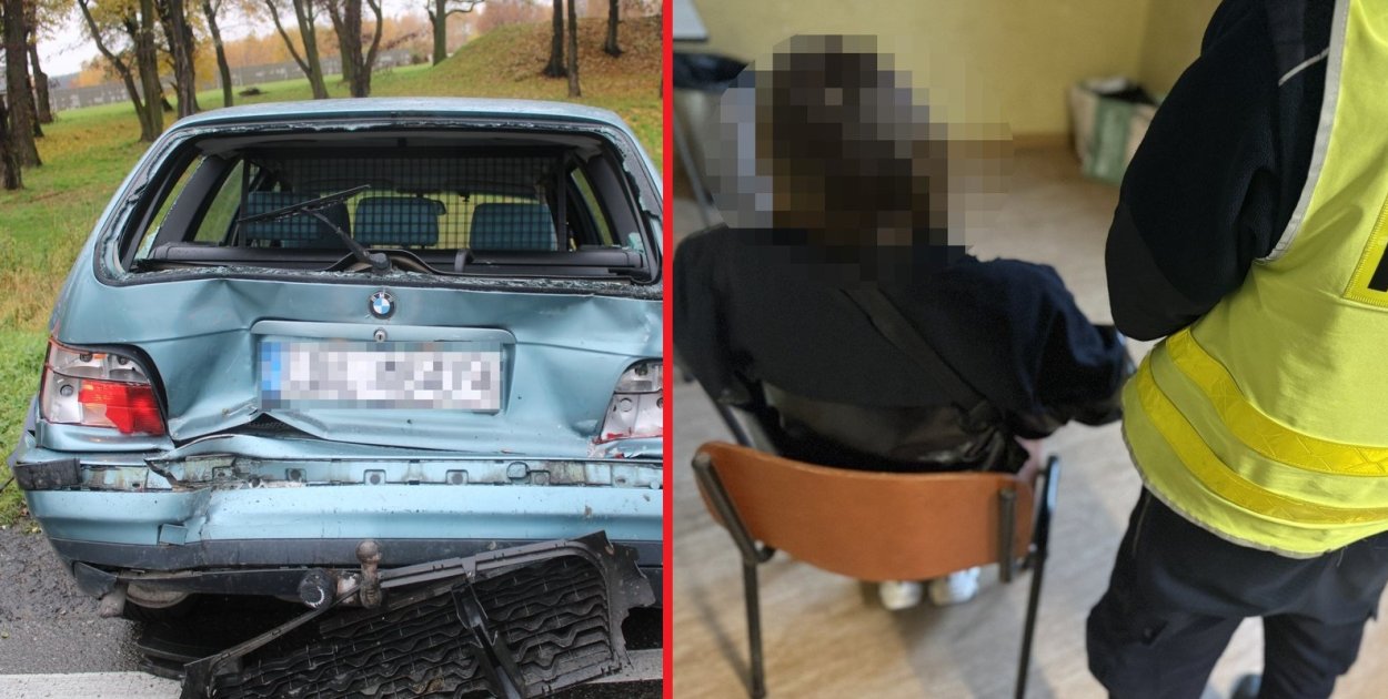 . 29-letka kierująca dacią miała blisko promil alkoholu w organizmie. Fot. Policja Tarnowskie Góry