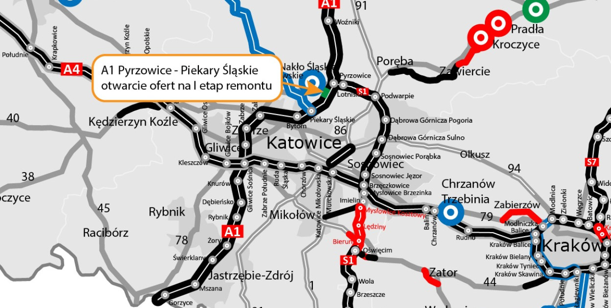 Chętnych do remontu pofałdowanego odcinka A1 nie brakuje