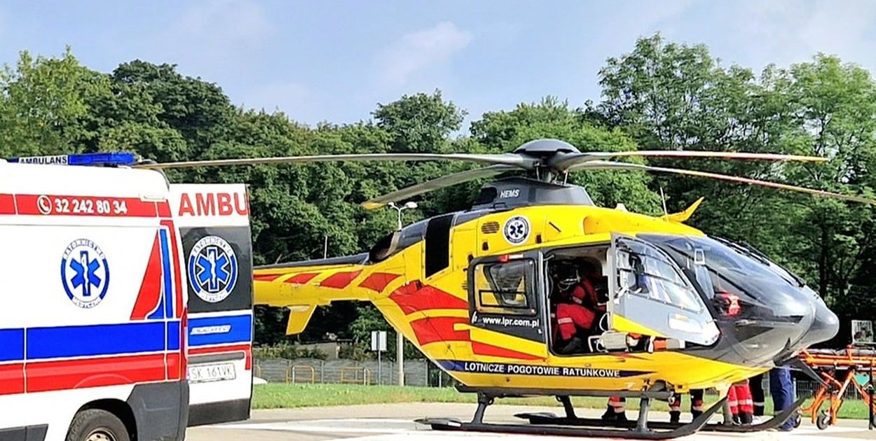 Powiat tarnogórski. Fatalny upadek, wezwano lotnicze pogotowie
