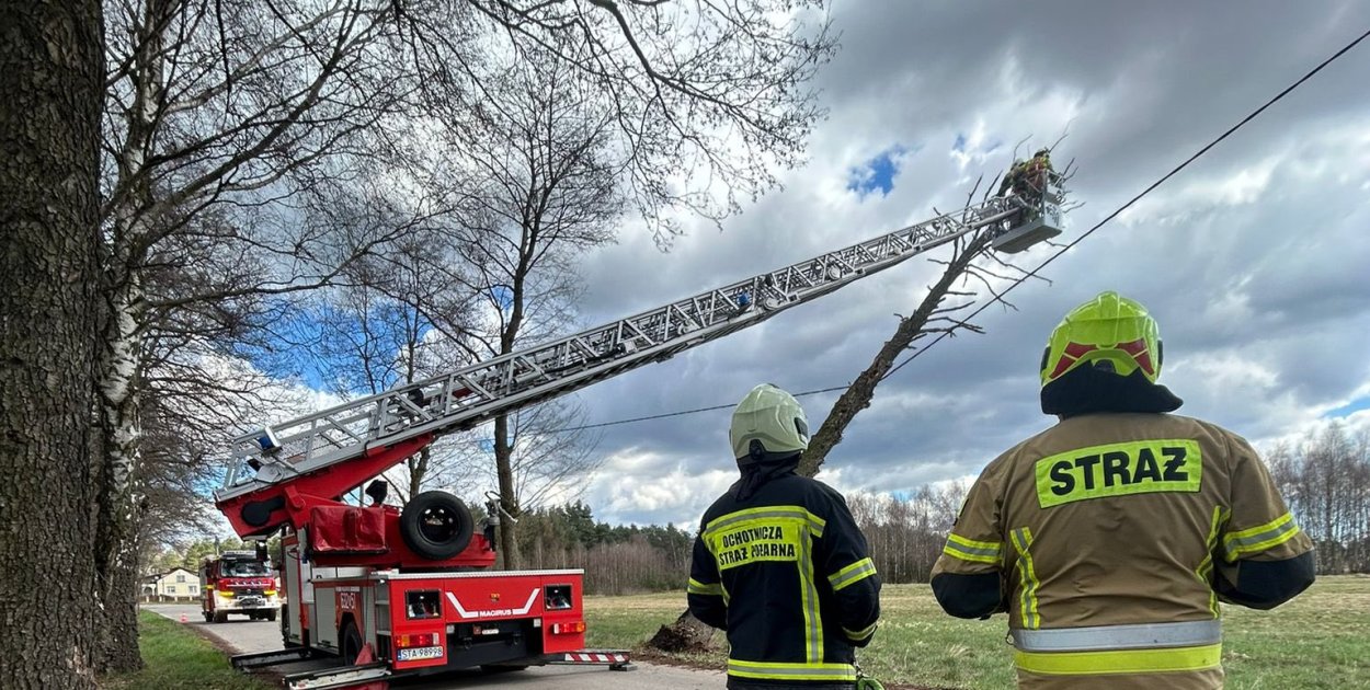 Powiat tarnogórski. Silny wiatr. Strażacy interweniowali kilkadziesiąt razy