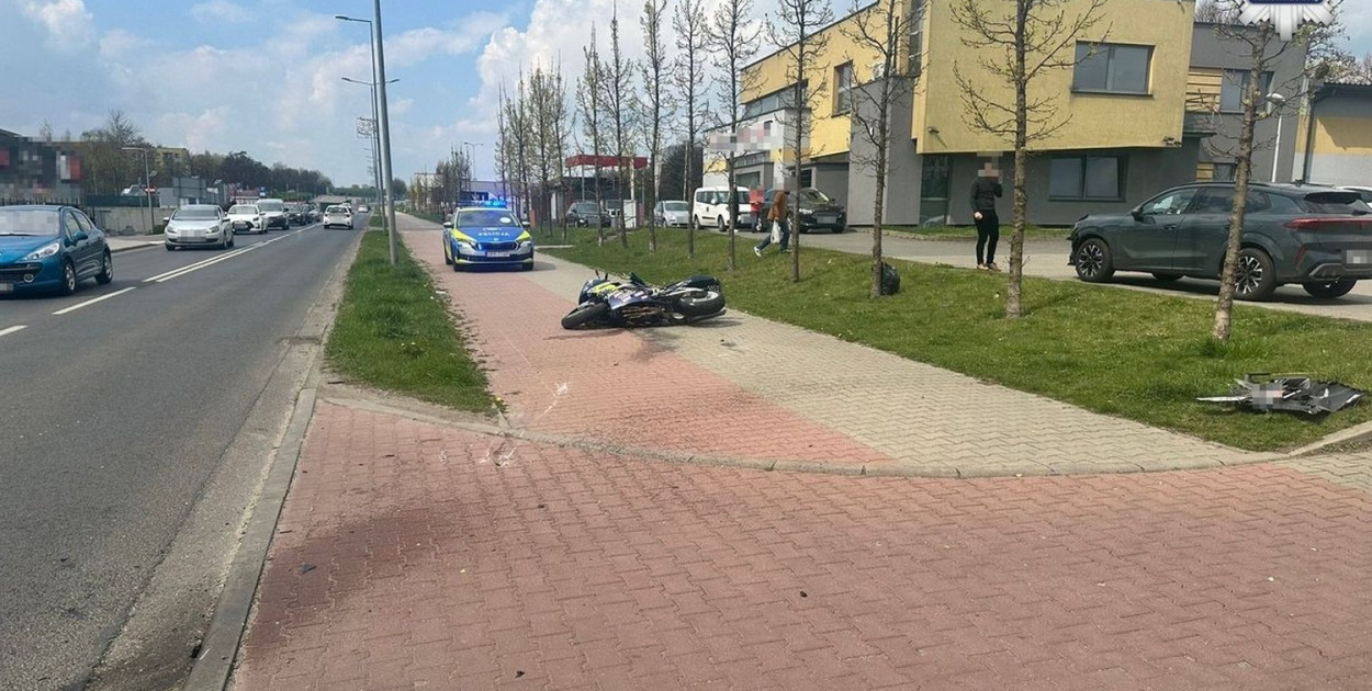 Wypadek w Radzionkowie. Ranny został motocyklista