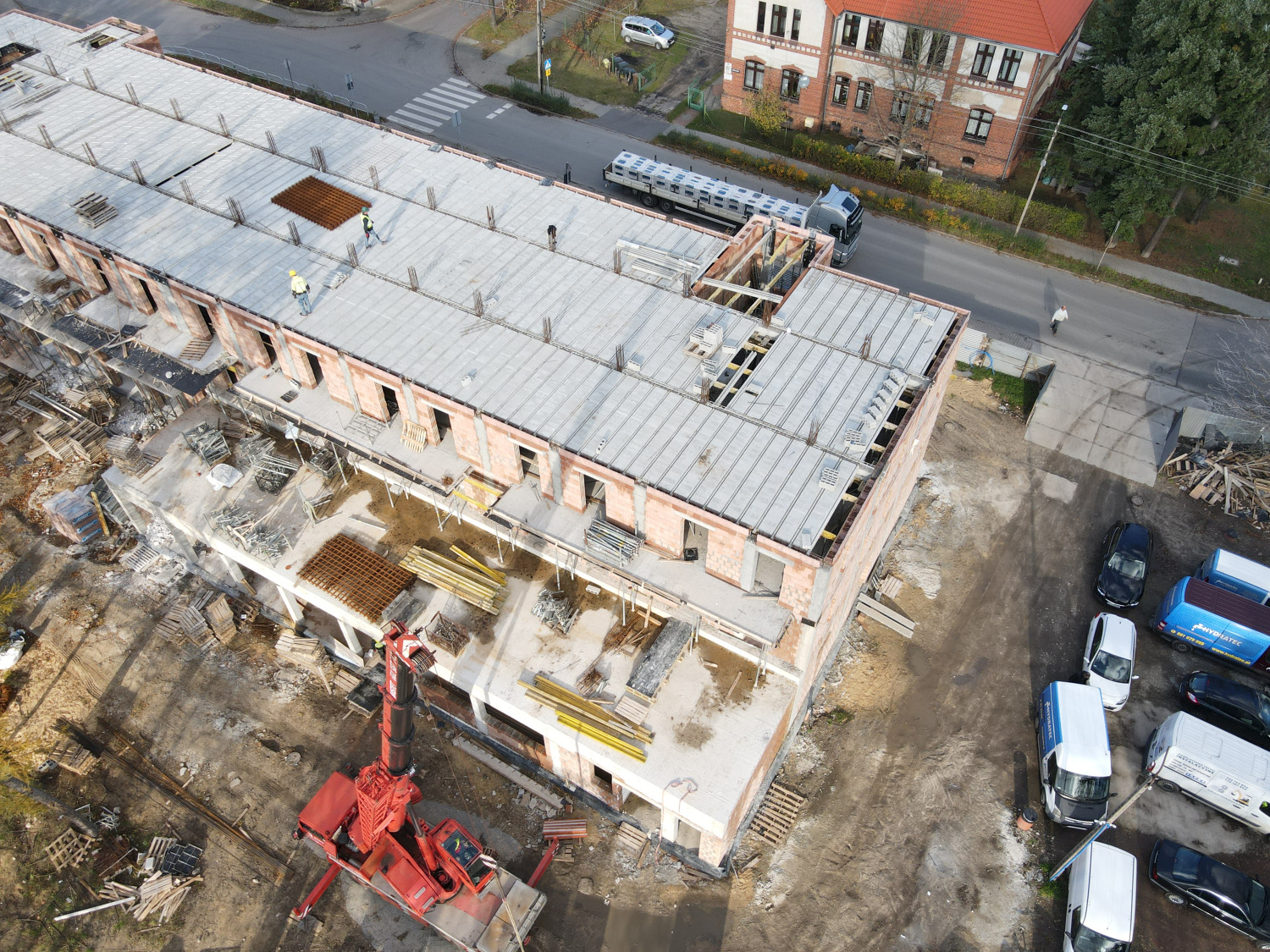 Obiekt przy ul. Kościelnej w Strzybnicy buduje firma Hydratec z Białegostoku. Fot. Jarosław Myśliwski