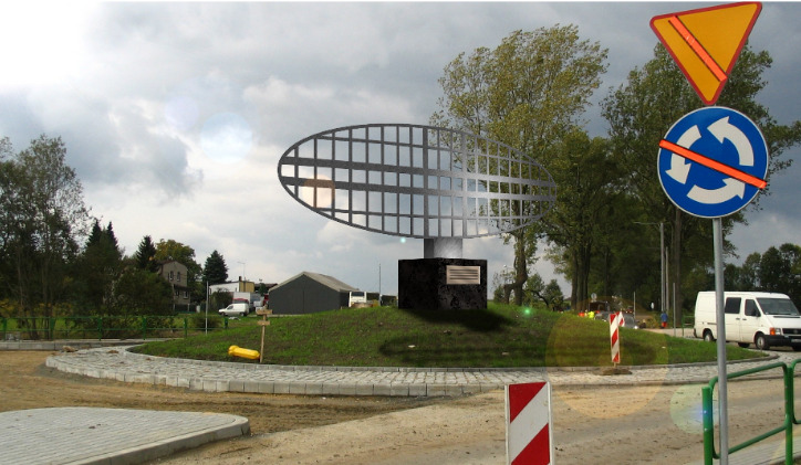 Wizualizacja anteny na rondzie Żołnierzy Radiotechników w Radzionkowie. Fot. Archiwum stowarzyszenia Wizualizacja anteny na rondzie Żołnierzy Radiotechników w Radzionkowie. Fot. Archiwum stowarzyszenia