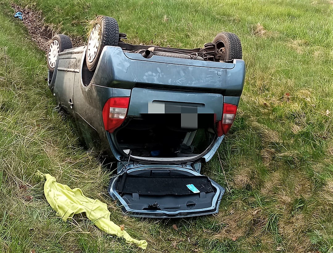 Tworóg. Wypadek w Hanusku. Fot. OSP Tworóg