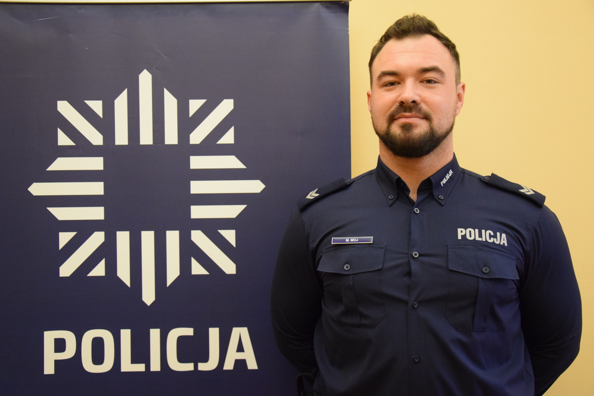 Nowym dzielnicowym na osiedlu Lasowice jest st. sierż. Michał Moj. Fot. Archiwum policji